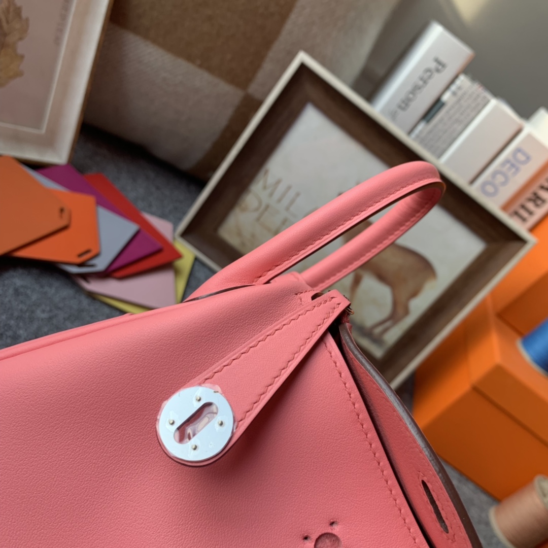 에르메스 미니 린디백 핑크 은장 스위프트